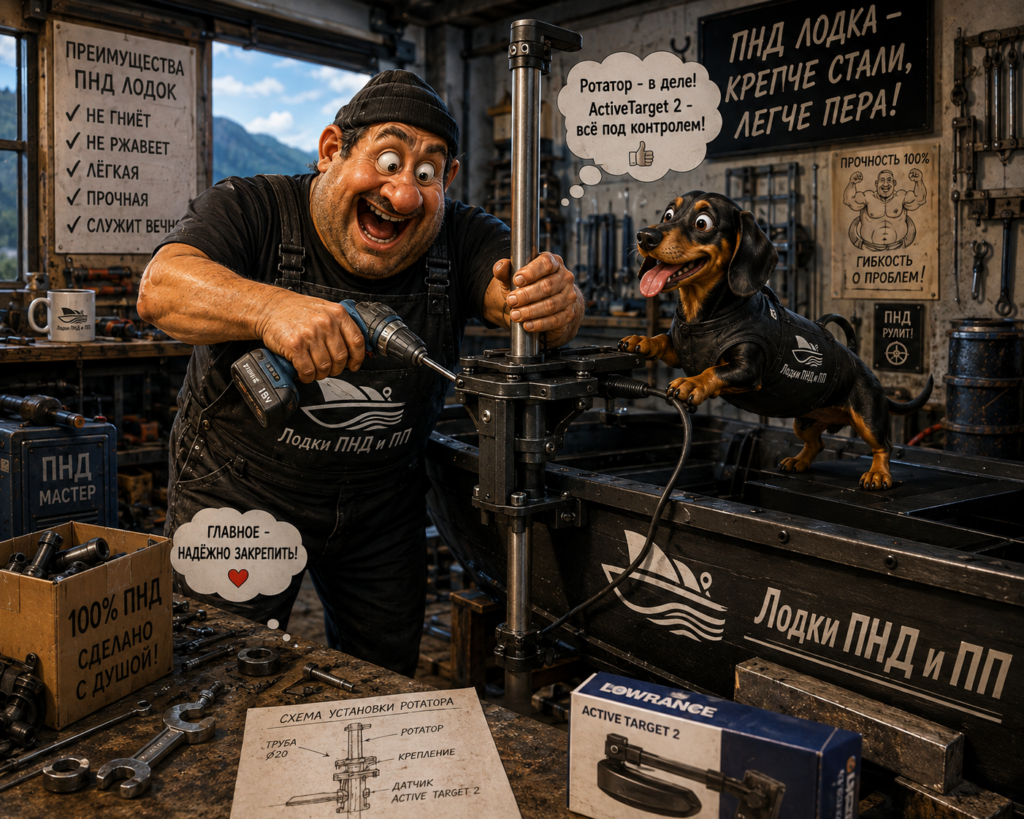 Ротатор для Garmin Panoptix LiveScope с датчиком живого сканирования на лодке
