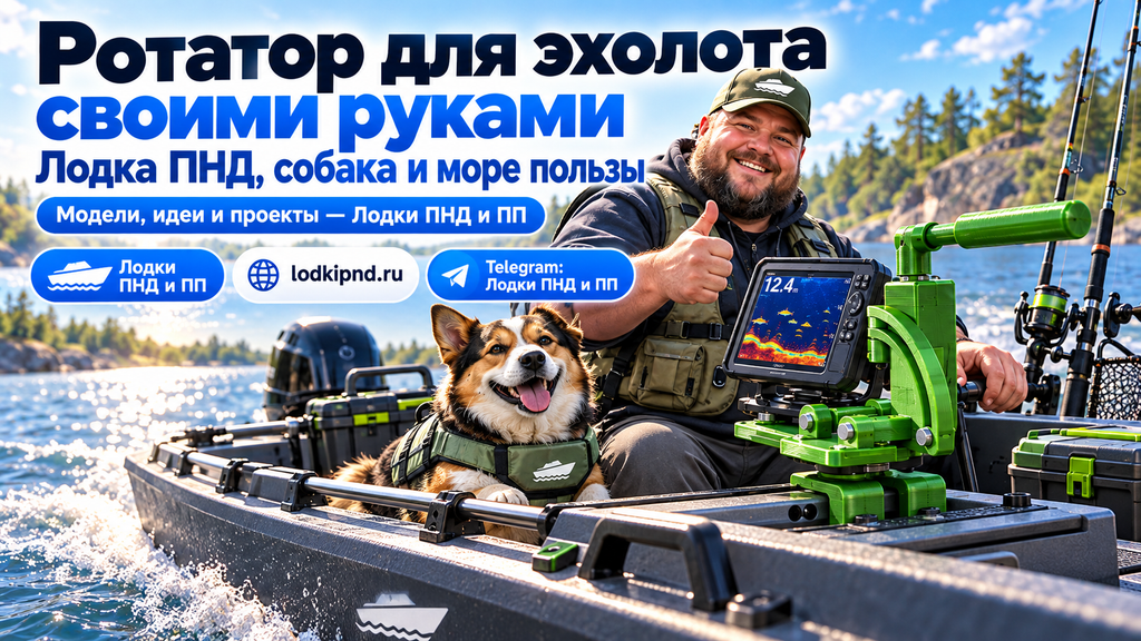 Ротатор для эхолота своими руками на лодке ПНД